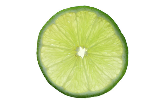 Lime slice, backlit