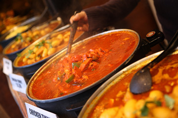 Indian food at camden market.