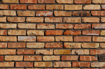 Old Orange Brick Wall