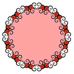 Pink-Red frame
