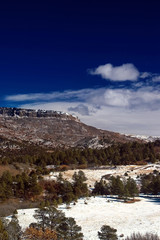 Raton Pass Mountains in Snow