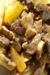Leber mit Bohnen
