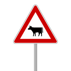 verkehrszeichen kühe