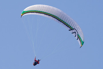 prachutist over the blue sky