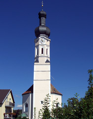Fototapeta na wymiar Kirche Bayern Ammersee German church bavaria Eglise Allemagne 