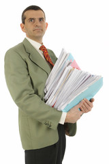 Homme d'affaires avec dossiers