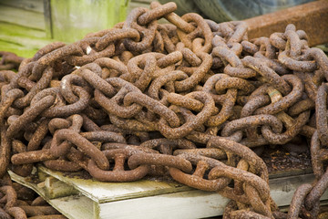rusty anchor chain