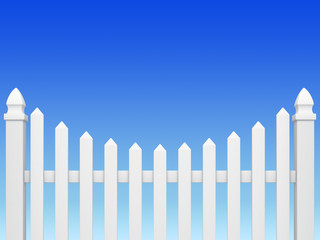 fence on blue sky