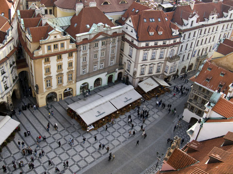 Rue et place vues du ciel, Vieille Ville de Prague