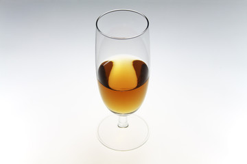 Alcoholic drink against white background