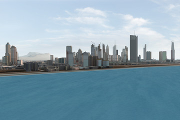 Naklejka premium imaginary city 302