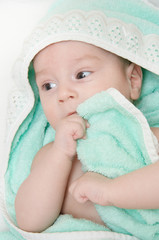 Portrait of the child after bath