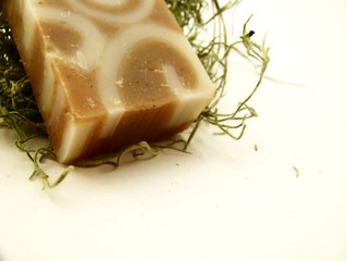 Handmade Cinnamon Soap, with Greenery