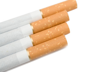 cigarettes on the white isolated background