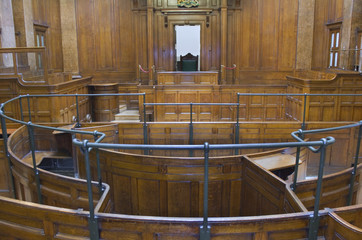 Very old courtroom (1854) with Judges chair 