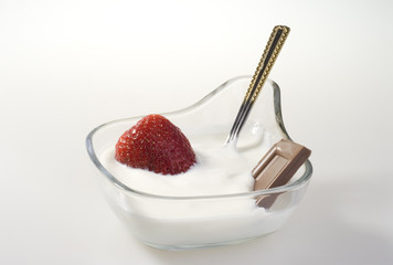 strawberry, chocolate & yoghourt
