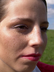 Obraz premium geschminktes gesicht