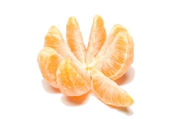 The isolated photo of a tangerine on a white background