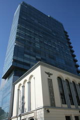 Obraz premium New building and armenian orthodox church