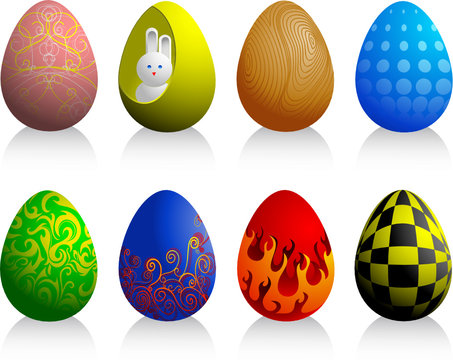 Eight Easter eggs