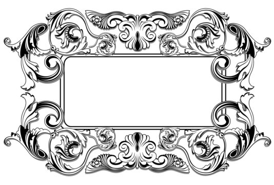 Black and white Renaissance frame