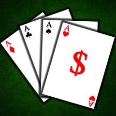 Poker table with soft center focus