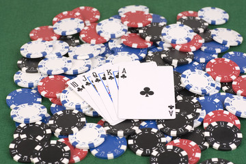 Poker - Royal Flush - Kreuz