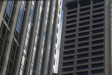 Contemporary modern buildings in a urban area