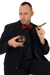 Handsome pre middle aged successful businessman