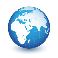 Naklejka premium Planète terre bleue