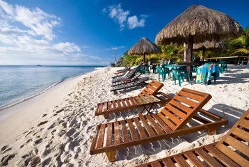Gordijnen Strand aan de Mexicaanse Caraïben © Can Balcioglu