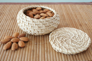 Almonds in the basket