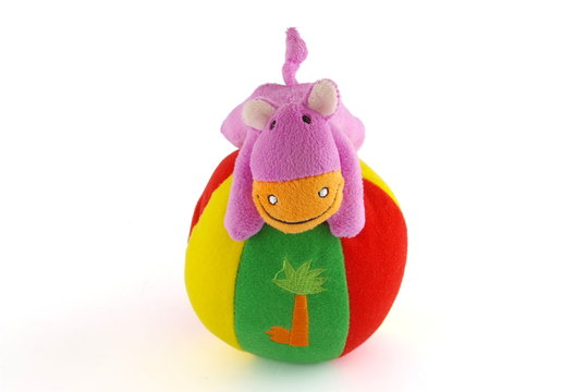 Plush multi-colored toy for baby