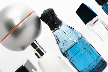 Perfumes in bottles
