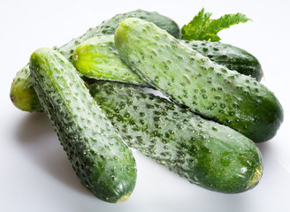 Cucumbers; objects on white background