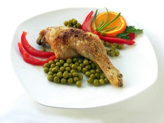 baked chicken leg for lunch