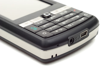 Modern smartphone isolated over white background