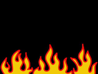 Red burning flame pattern
