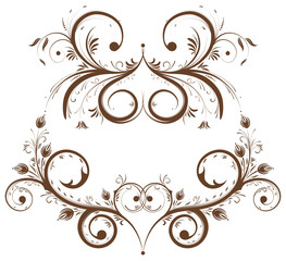 Collect flower border, element for design, vector illustration