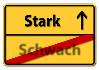 stark schwach