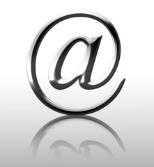 Silver email symbol