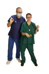 nurse and doctor prepared to administer drug 
