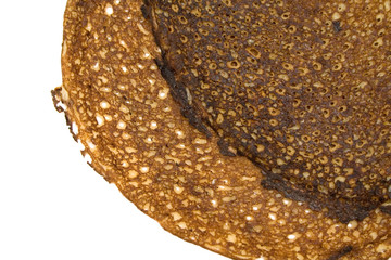 russian pancake on the white isolated background