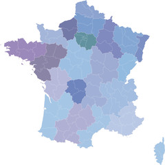 Fototapeta premium Carte de la France