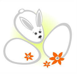 rabbit and eggs