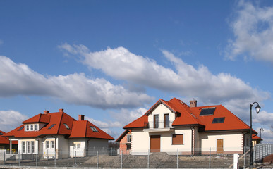 Single family housing development. Residential area .