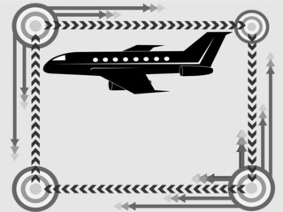 airplane transport icon and background