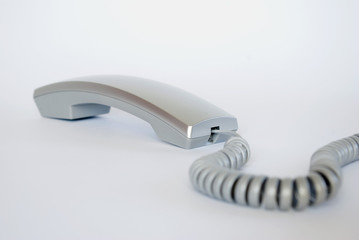 Telephone receiver isolated on white