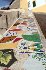 Mauer mit Intarsien, Italien, Ischia