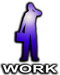 Working Business Man Outline 12
